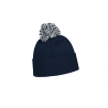 Bobble hat mod. 4256:Navy, Acrylic, White